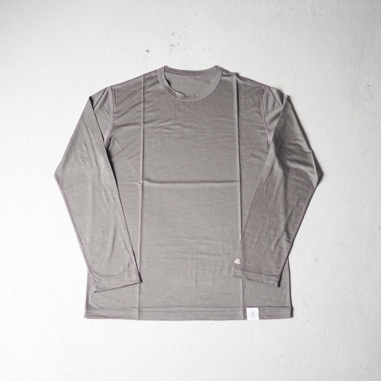 MENs M  リッジマウンテンギア メリノ ベーシック Tシャツ ロングスリーブ Merino Basic Tee Long Sleeve メリノウール クルーネック RIDGE MOUNTAIN GEAR Steel Grey グレー系