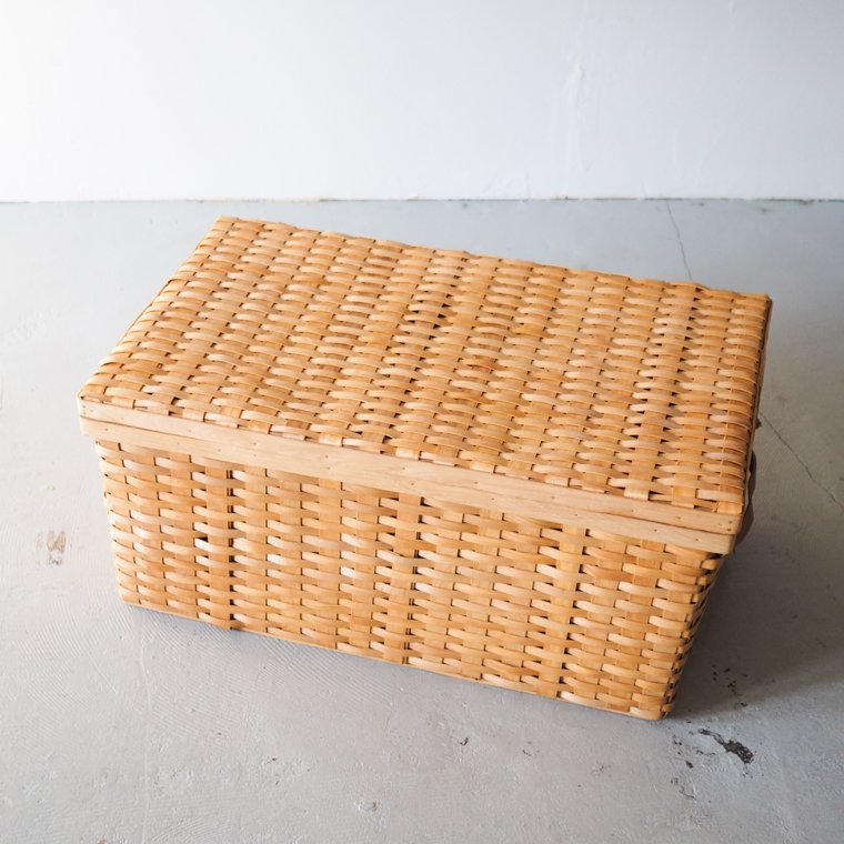 ウーブン ウッド バスケット Woven Wood Basket