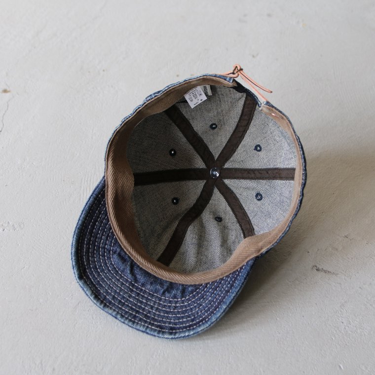 ハイアー HIGHER セルヴィッチデニムキャップ SELVAGE DENIM CAP ユーズド加工