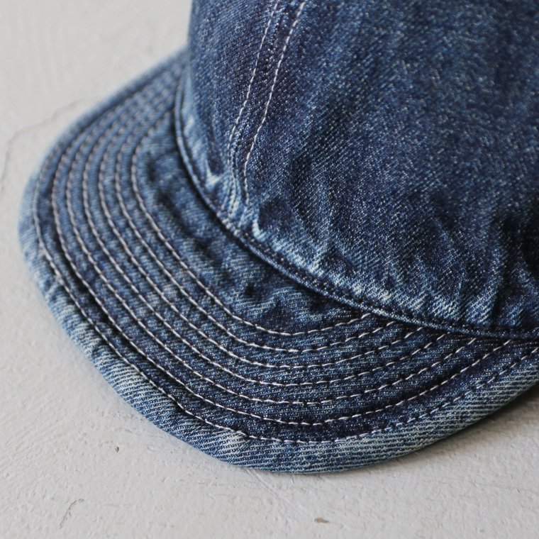 ハイアー HIGHER セルヴィッチデニムキャップ SELVAGE DENIM CAP ユーズド加工