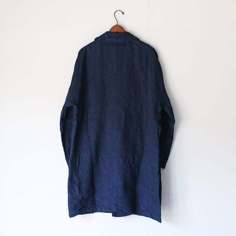 ヤーモ Yarmo インディゴリネンダスターコート INDIGO LINEN DUSTER