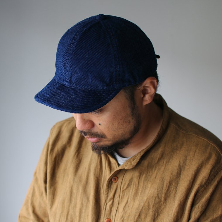 ハイアー HIGHER インディゴコーデュロイキャップ INDIGO CORDUROY CAP