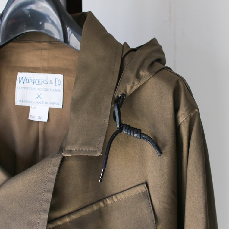 ワーカーズ WORKERS K&T H モトコート Moto Coat, オリーブライトベンタイル Olive Light Ventile