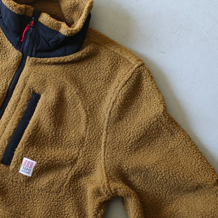 トポデザイン TOPO DESIGNS マウンテンフリースプルオーバー MOUNTAIN FLEECE PULLOVER ダークカーキ