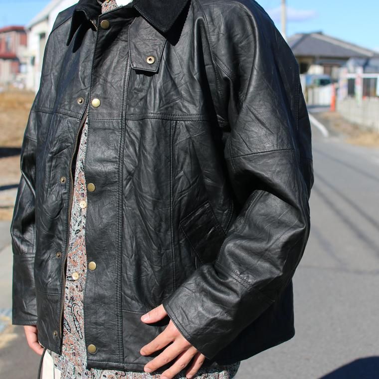 ユーズド YOUSED レザードライバーズジャケット LEATHER DRIVER'S JACKET