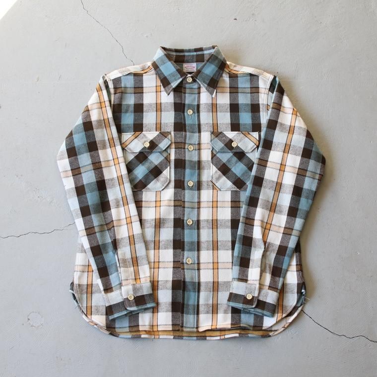 ウエアハウス WAREHOUSE Lot 3104 フランネルシャツ FLANNEL SHIRTS ブルー