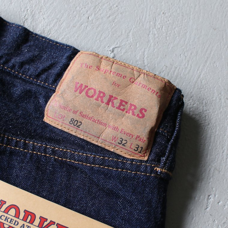 ワーカーズ WORKERS K&T H ジーンズ Lot 802 Slim Tapered Jeans