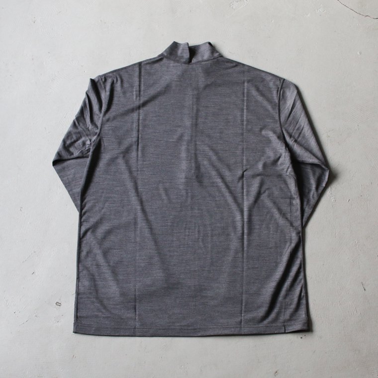 リッジマウンテンギア RIDGE MOUNTAIN GEAR メリノウール ハーフジップスタンドカラー Merino Half Zip Stand  Collar ヘザーチャコール