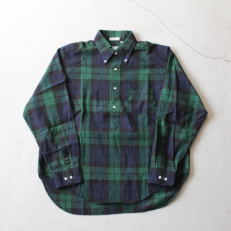 ワーカーズ WORKERS K&T H プルオーバーボタンダウン Pullover BD, ブラックウォッチマドラス Blackwatch Madras