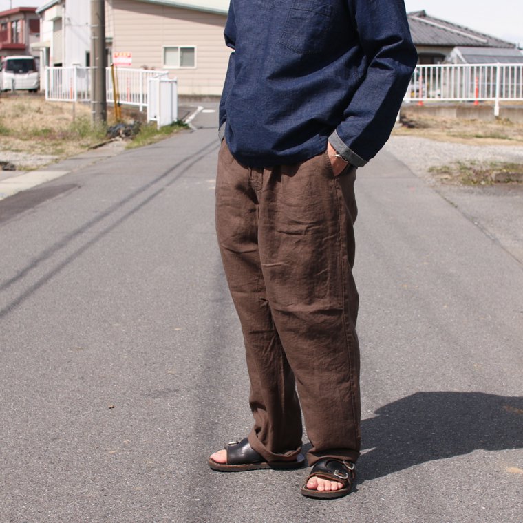 ワーカーズ WORKERS K&T H ファティーグトラウザー FWP Trousers, ブラウンリネン Brown Linen