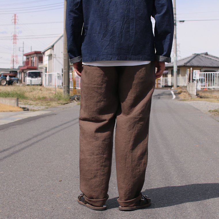 ワーカーズ WORKERS K&T H ファティーグトラウザー FWP Trousers, ブラウンリネン Brown Linen