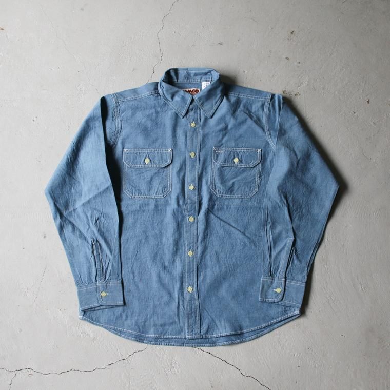 CAMCO カムコ LS CHAMBRAY WORK SHIRTS 長袖 シャンブレーワークシャツ