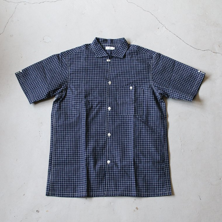 ウエアハウス WAREHOUSE Lot3091 半袖オープンカラーシャツ S/S OPEN COLLAR SHIRTS インディゴベースチェック