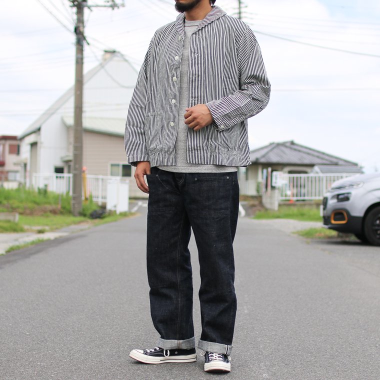 ワーカーズ WORKERS K&T H シャツジャケット ヒッコリー USN Shirt Jacket, Hickory