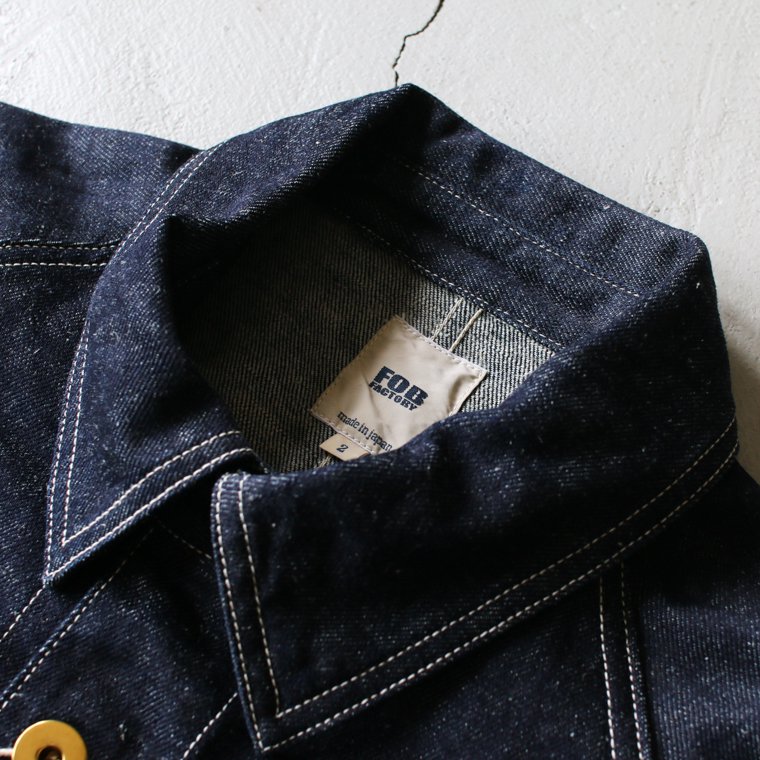 エフオービーファクトリー FOB factory F2410 ヘンプデニムカバーオール HEMP DENIM COVER ALL