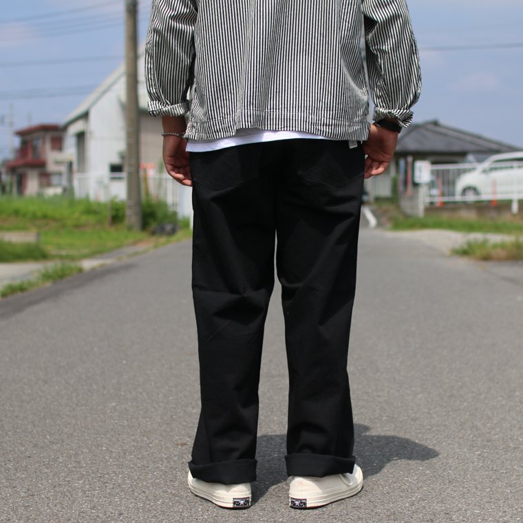 ワーカーズ WORKERS K&T H ベーカーパンツ Baker Pants, Trace MIL-838-D, ブラックデニム Black  Black Denim