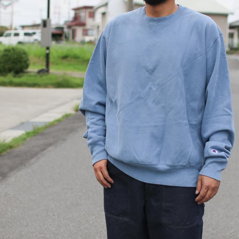 CHAMPION チャンピオン リバースウィーブ ガーメントダイスウェットシャツ Reverse Weave Garment Dyed  Sweatshirt ブルー