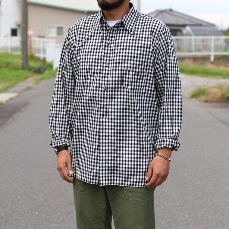 コロナ CORONA CS005 - White Collar Work Shirt / Gingham Check