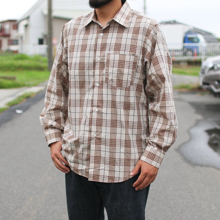 ワーカーズ WORKERS K&T H Saint-Germain Shirt, Plaid Broadcloth