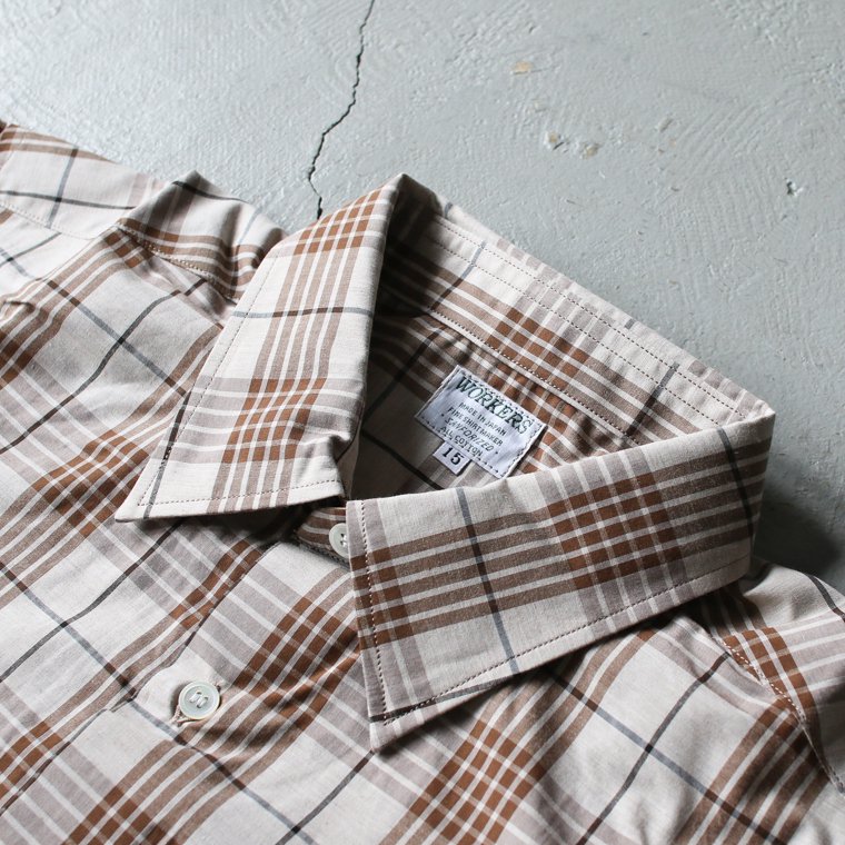 ワーカーズ WORKERS K&T H Saint-Germain Shirt, Plaid Broadcloth