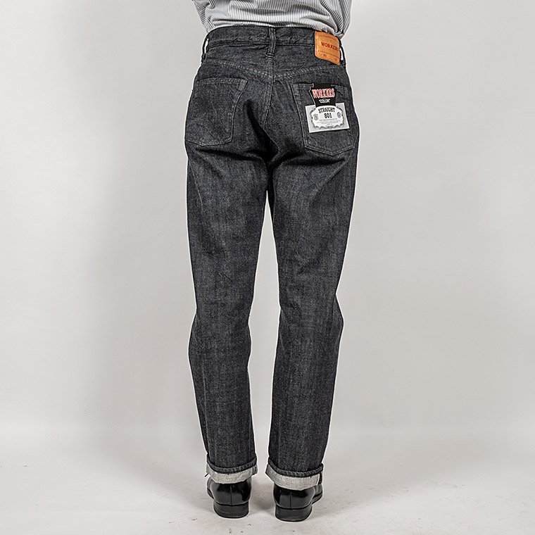 ワーカーズ WORKERS K&T H ジーンズ Lot 801 Straight Jeans Black, 13.75 oz, American  Cotton 100%, Black ブラック