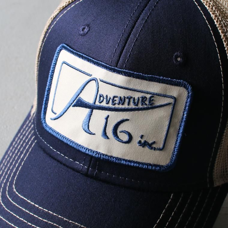 ADVENTURE16キャップ　ブラック アドベンチャー16 ADVENTURE16 メッシュキャップ