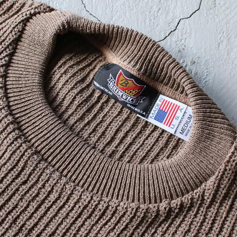 Brimwick コットンニットセーター プルオーバー Shaker Knit Pull Over 