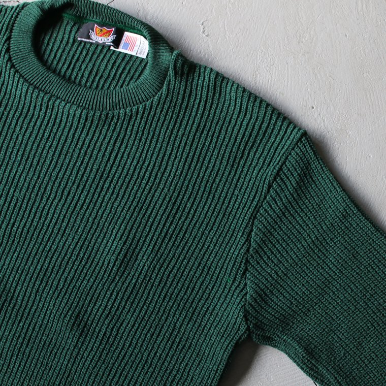 Brimwick コットンニットセーター プルオーバー Shaker Knit Pull Over グリーン