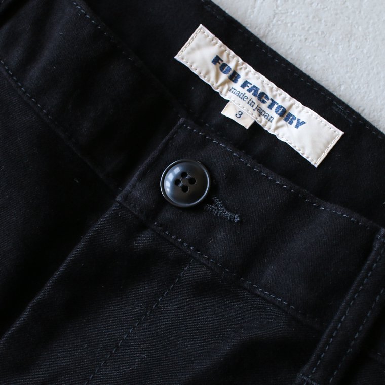 エフオービーファクトリー FOB factory F0491 モールスキントラウザー MOLESKIN TROUSER ブラック