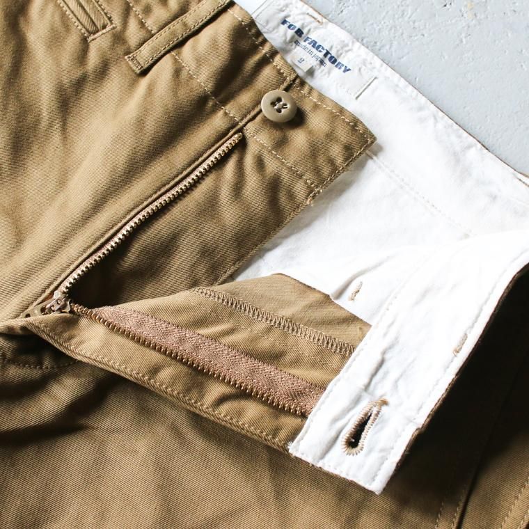 FOB FACTORY ナローUSトラウザー（オリーブ） F.O.B FACTORY（エフオービーファクトリー）NARROW U.S TROUSERS