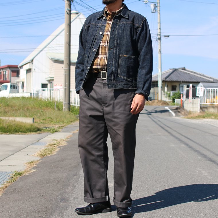 ワーカーズ WORKERS K&T H ウィンターモディファイBDシャツ Winter Modified BD, Brushed Check,  Brown