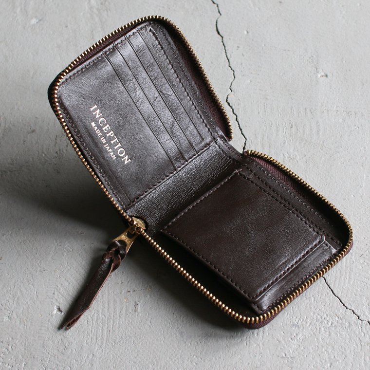 INCEPTION インセプション ホースハイドラウンドジッパーショートウォレット ROUND ZIPPER LONG WALLET