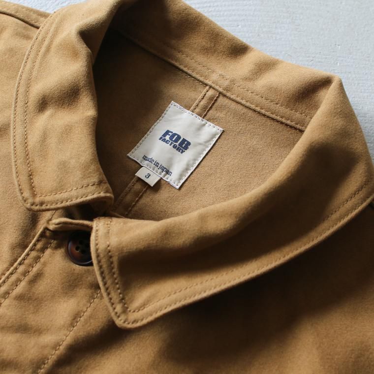 エフオービーファクトリー FOB factory F2373 フレンチモールスキンジャケット FRENCH MOLESKIN JACKET カーキ