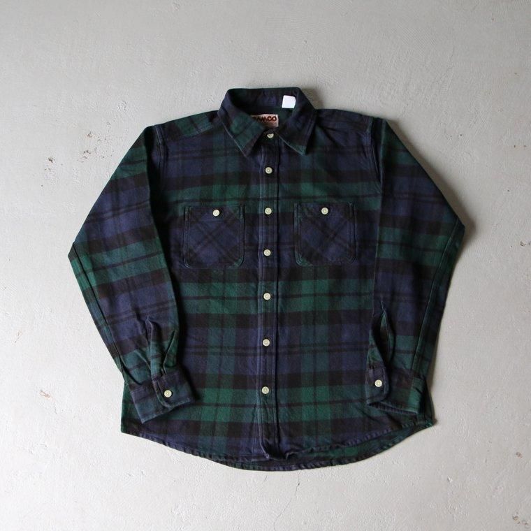 カムコ CAMCO ヘビーフランネルシャツ HEAVY FLANNEL SHIRT ブラック ...