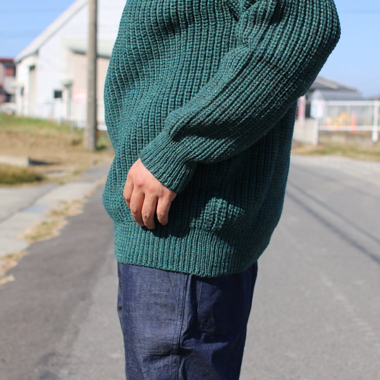 アランクラフト ARAN CRAFTS ニット セーター フィッシャーマンセーター Fisherman Sweater モスグリーン