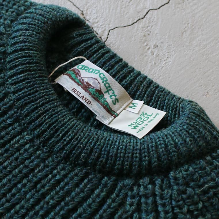 アランクラフト ARAN CRAFTS ニット セーター フィッシャーマンセーター Fisherman Sweater モスグリーン