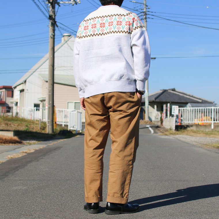 タウンクラフト TOWNCRAFT 雪柄スウェット SNOW PRINTED SWEAT グレー