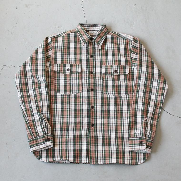 ウエアハウス WAREHOUSE Lot 3022 フランネルシャツ チンストラップ FLANNEL SHIRTS CHIN STRAP サーモン