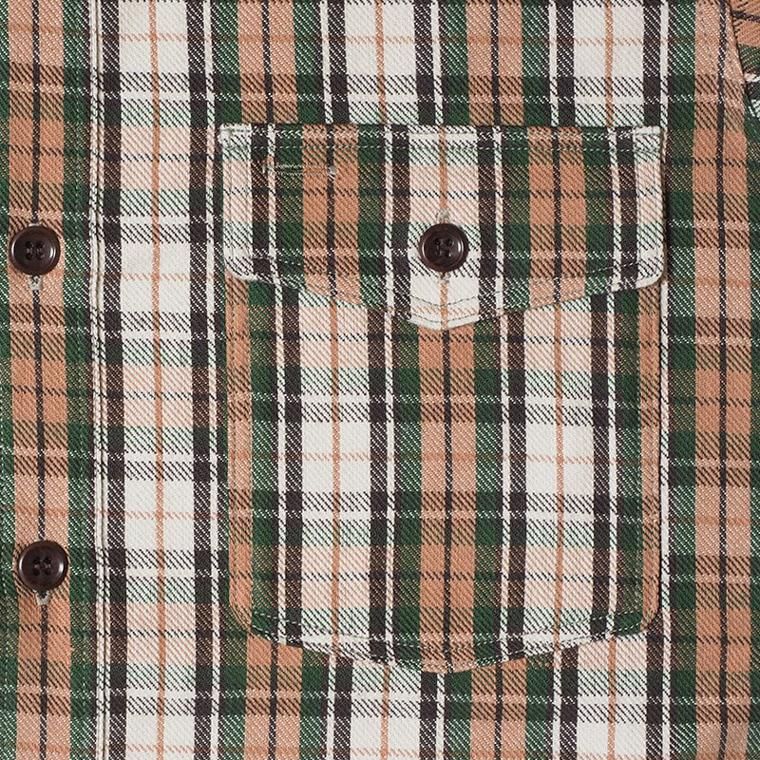 ウエアハウス WAREHOUSE Lot 3022 フランネルシャツ チンストラップ FLANNEL SHIRTS CHIN STRAP サーモン