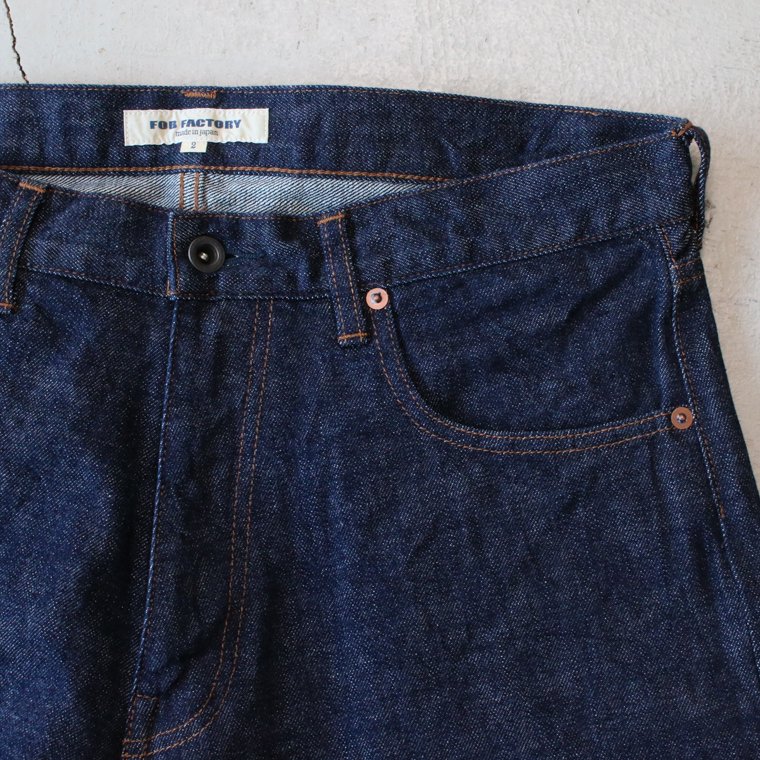 エフオービーファクトリー FOB factory F1147 ワイドデニムファイブポケットジーンズ WIDE DENIM 5P 13.75オンス  インディゴ