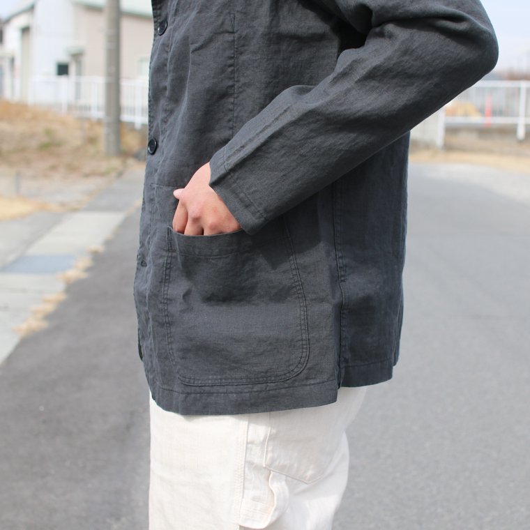 ワーカーズ WORKERS K&T H リラックスジャケット Relax Jacket, チャコールリネン Charcoal Linen