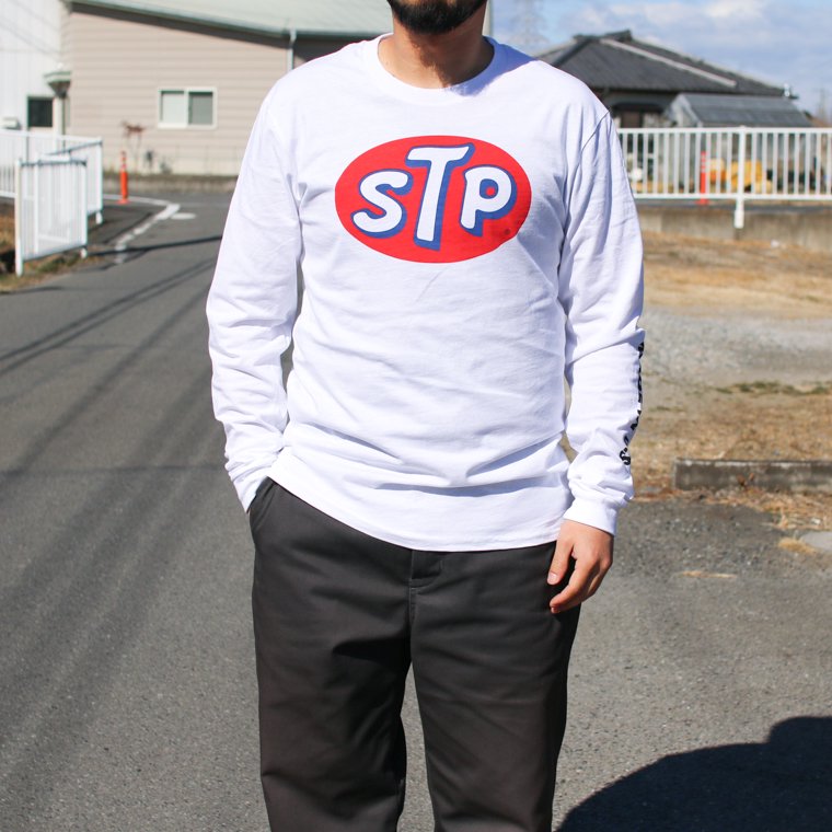 STP LOGO L/S Tee アメリカ製 made in USA ホワイト