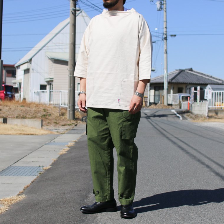 売れ筋】 British Fisherman Newlyn Smocks Olive-M