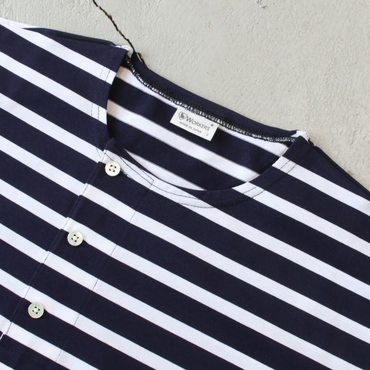 ワーカーズ workers Henley Border Sサイズ ワーカーズ workers Henley Border Sサイズ