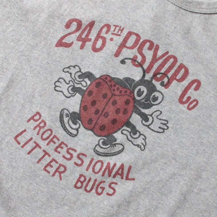 COLIMBO コリンボ ZY-0417 Litter Bug Print Tee グレー