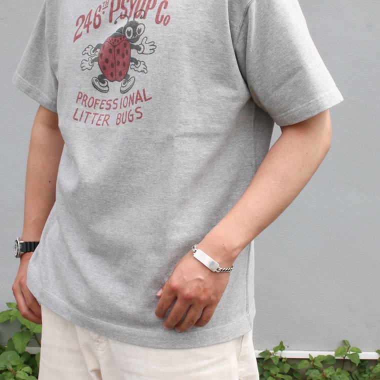 COLIMBO コリンボ ZY-0417 Litter Bug Print Tee グレー