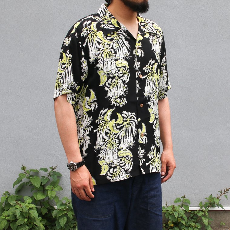 SUN SURF サンサーフ 東洋エンタープライズ SS39021 ハワイアンシャツ RAYON HAWAIIAN SHIRT “TRUMPET  VINE” ホワイト