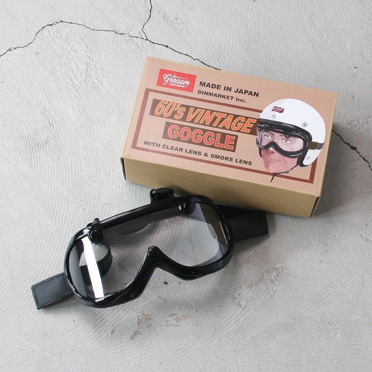 60's VINTAGE GOGGLE ヴィンテージスタイルゴーグル LEATHER 1inch