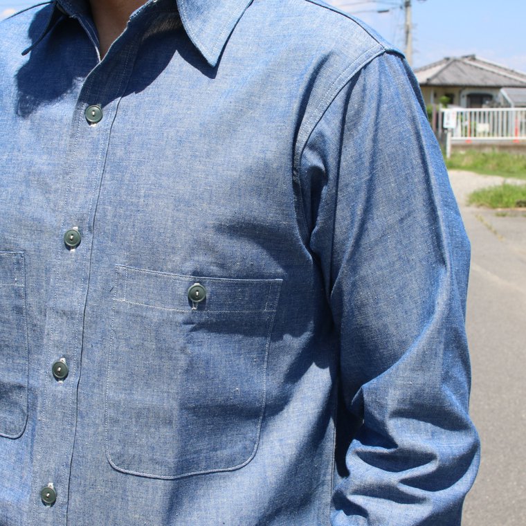 ウエアハウス WAREHOUSE Lot 3044 シャンブレーシャツ USN CHAMBRAY SHIRTS