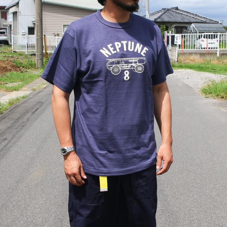 最終価格　新品未使用　RIB TEE / BLACK リブTシャツ ウエアハウス WAREHOUSE Lot 4601 プリントT NEPTUNE